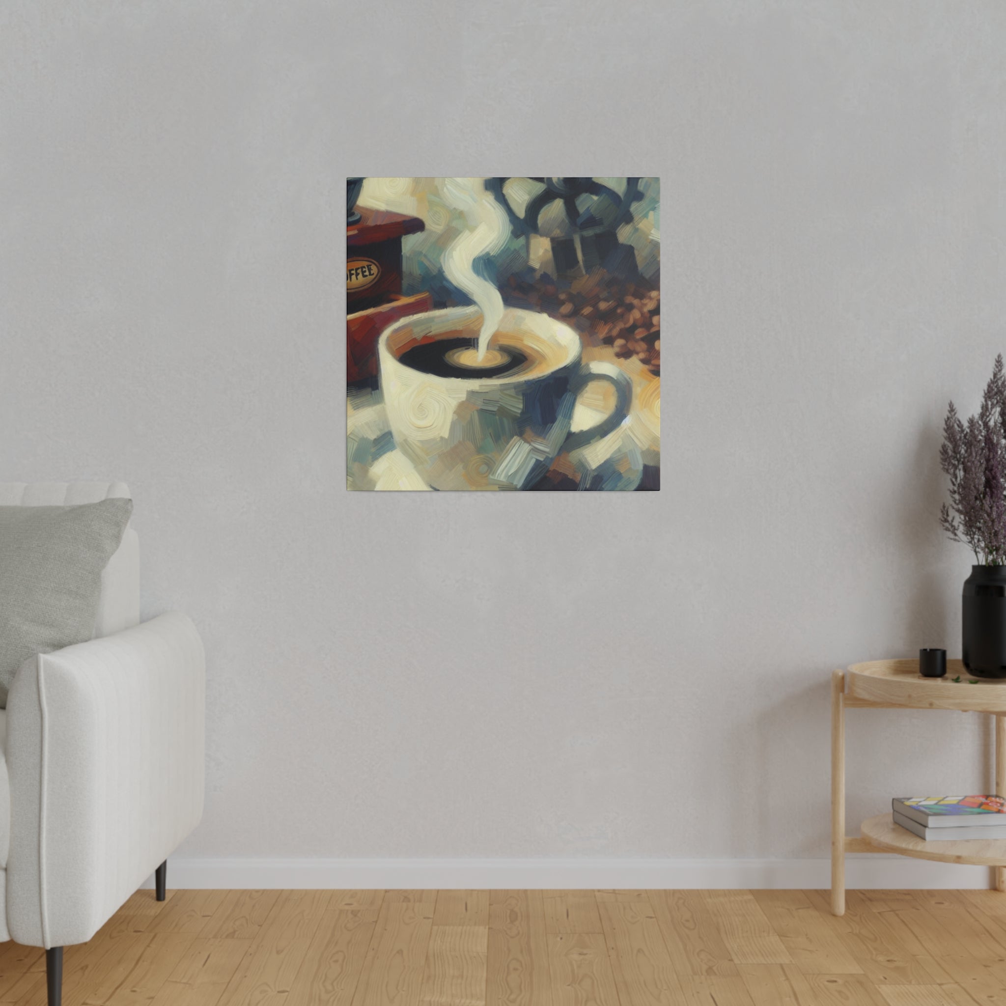 Rustic Craft Coffee Artwork Coffee Painting Canvas