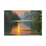 Serene Lake Whispers Lake Painting Canvas