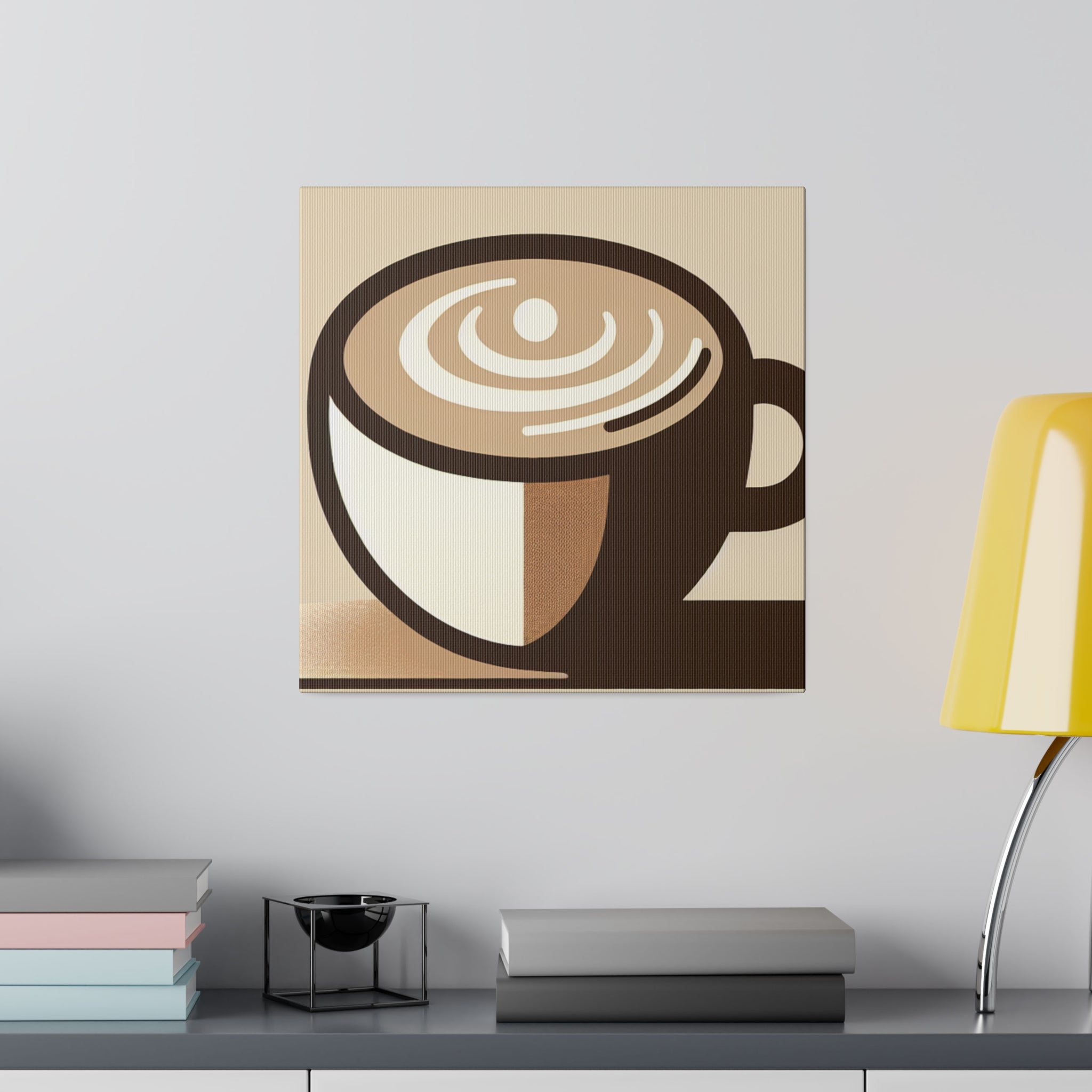 Contemporary Minimalist Brew Impressions Coffee Wall Art Canvas