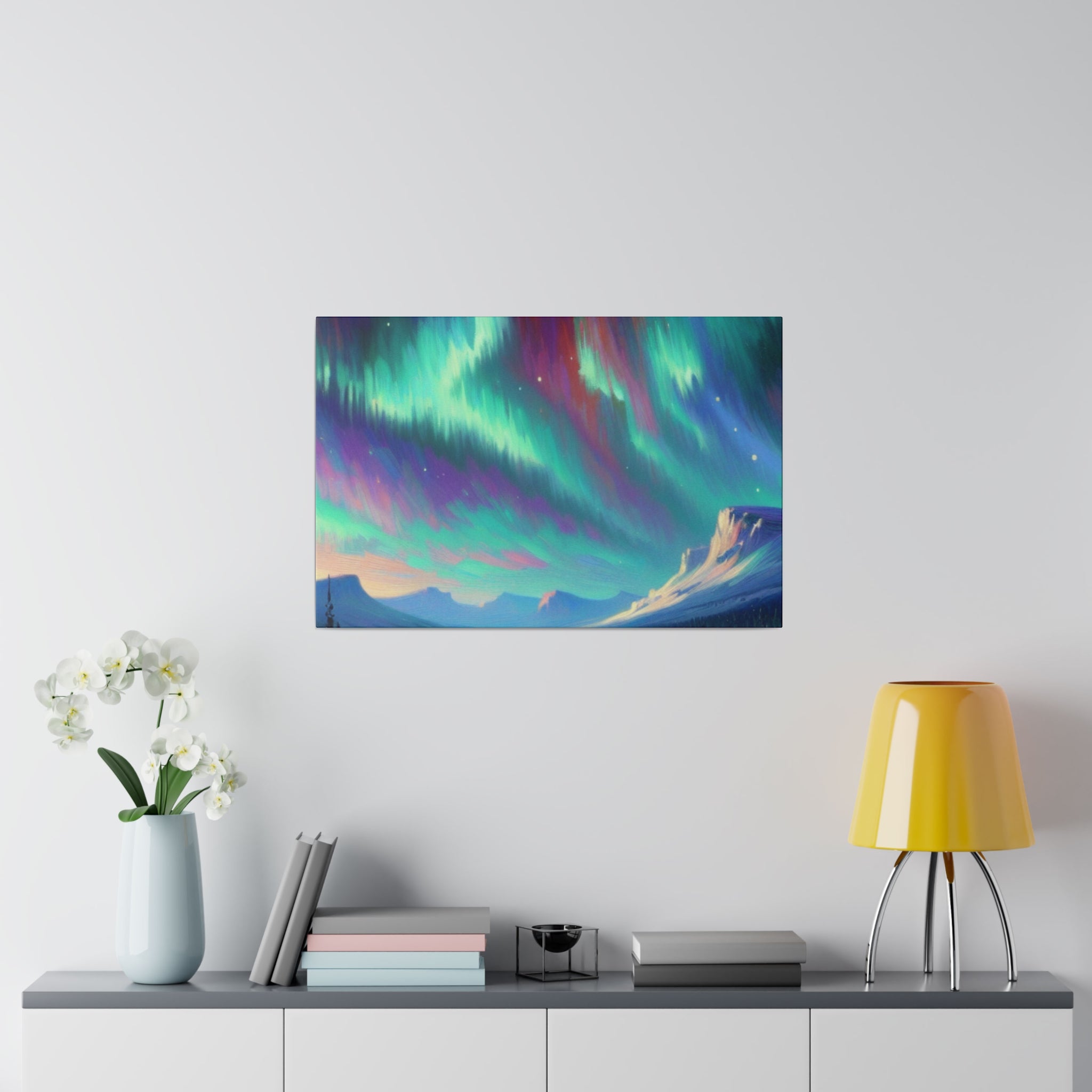 Aurora Frost Mirage Northern Lights Painting Canvas