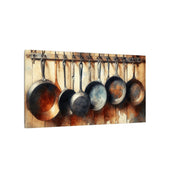Country Pots & Pans Watercolor Canvas