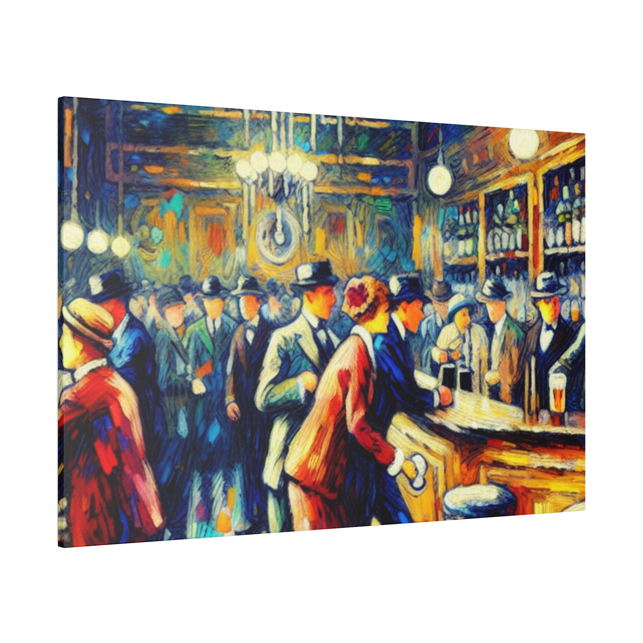 Jazz Hush Hideaway 1920s Prohibition Retro Speakeasy Bar Art Canvas