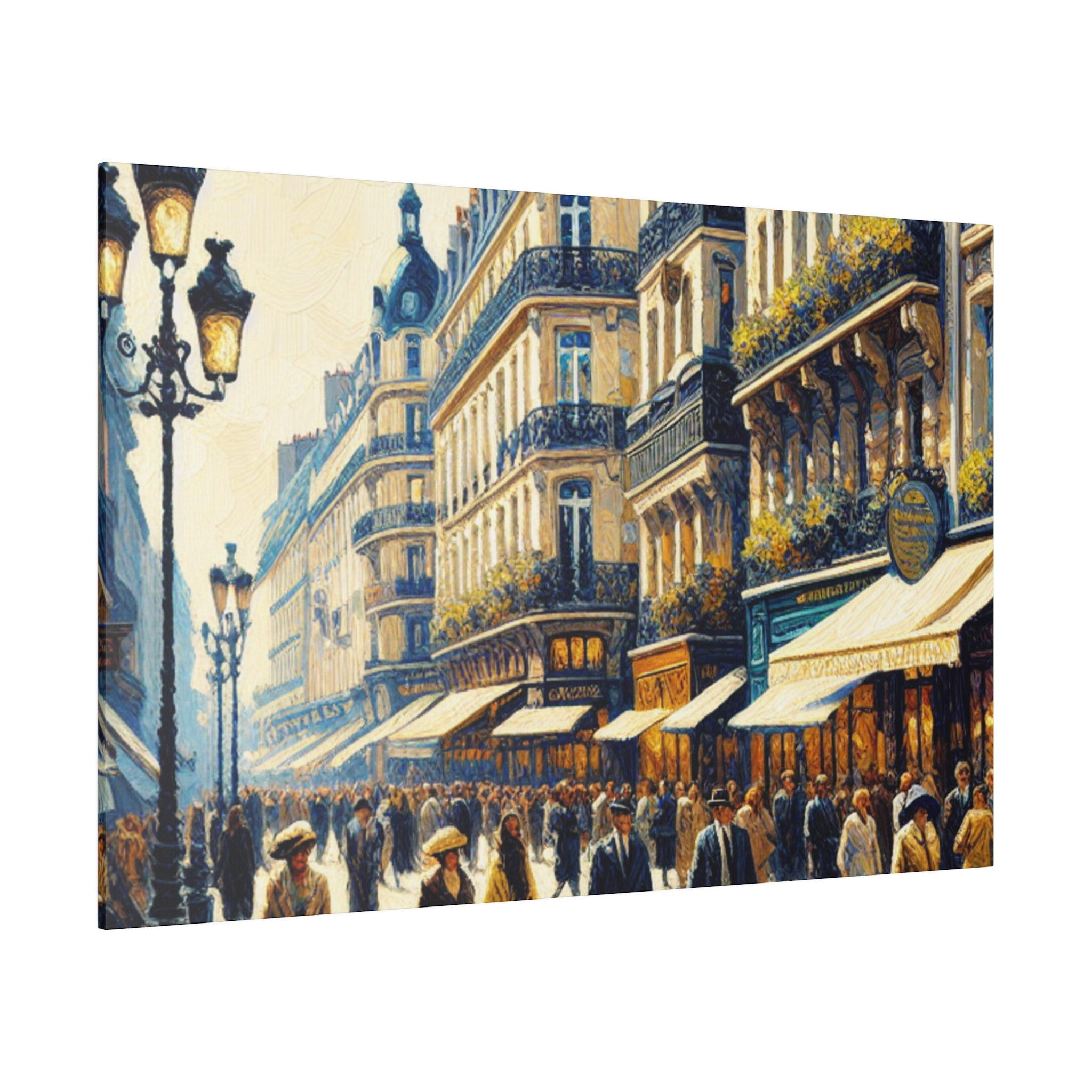 Parisian Street Symphony French Street Painting Canvas