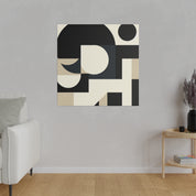 Geometric Harmony A Spatial Symphony Geometric Painting Canvas