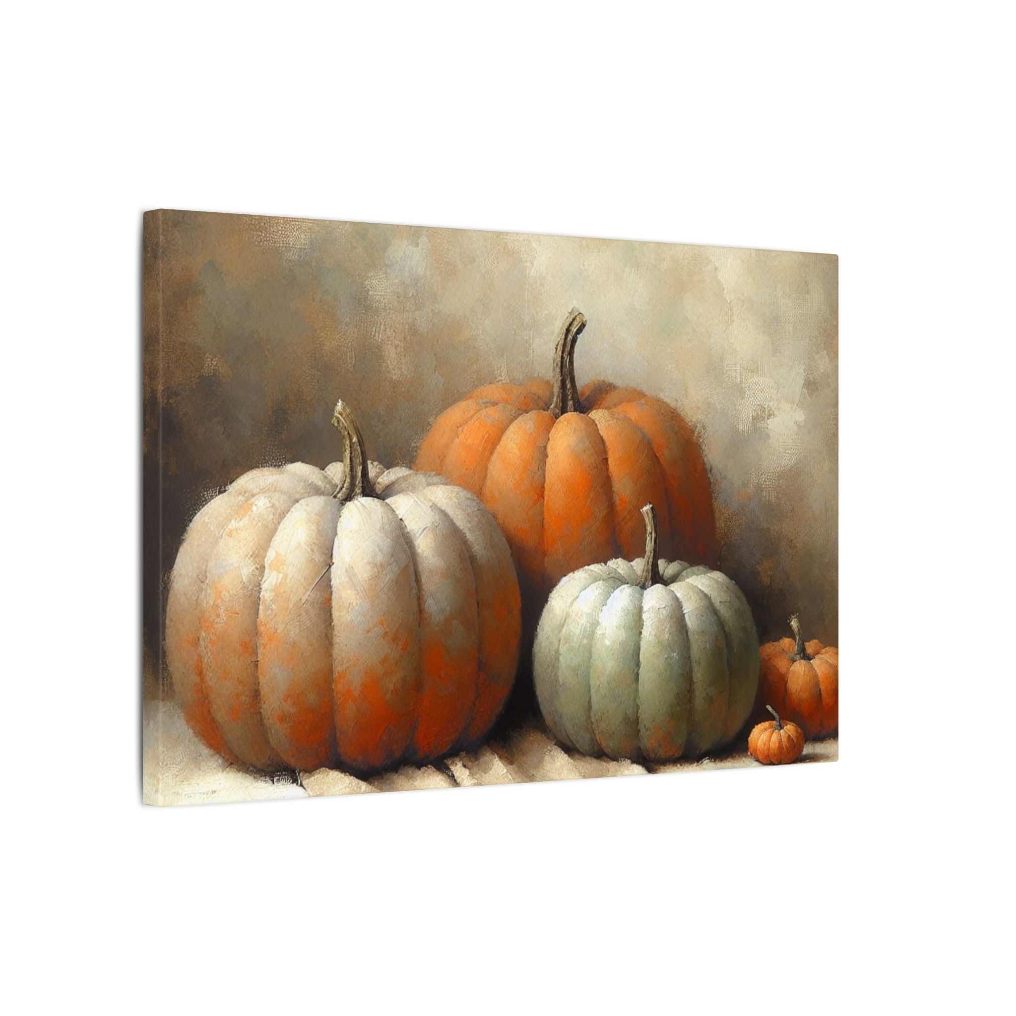 Pumpkin Harvest Still Life Portrait Canvas