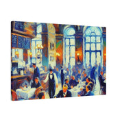 Espresso Dream Drips Formal European Cafe Artwork Canvas