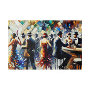 Gilded Rascal Revelry 1920s Retro Speakeasy Bar Art Canvas