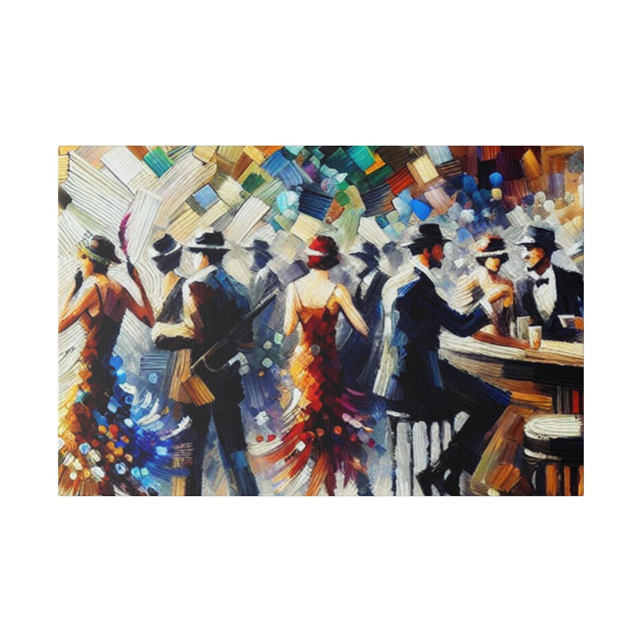 Gilded Rascal Revelry 1920s Retro Speakeasy Bar Art Canvas