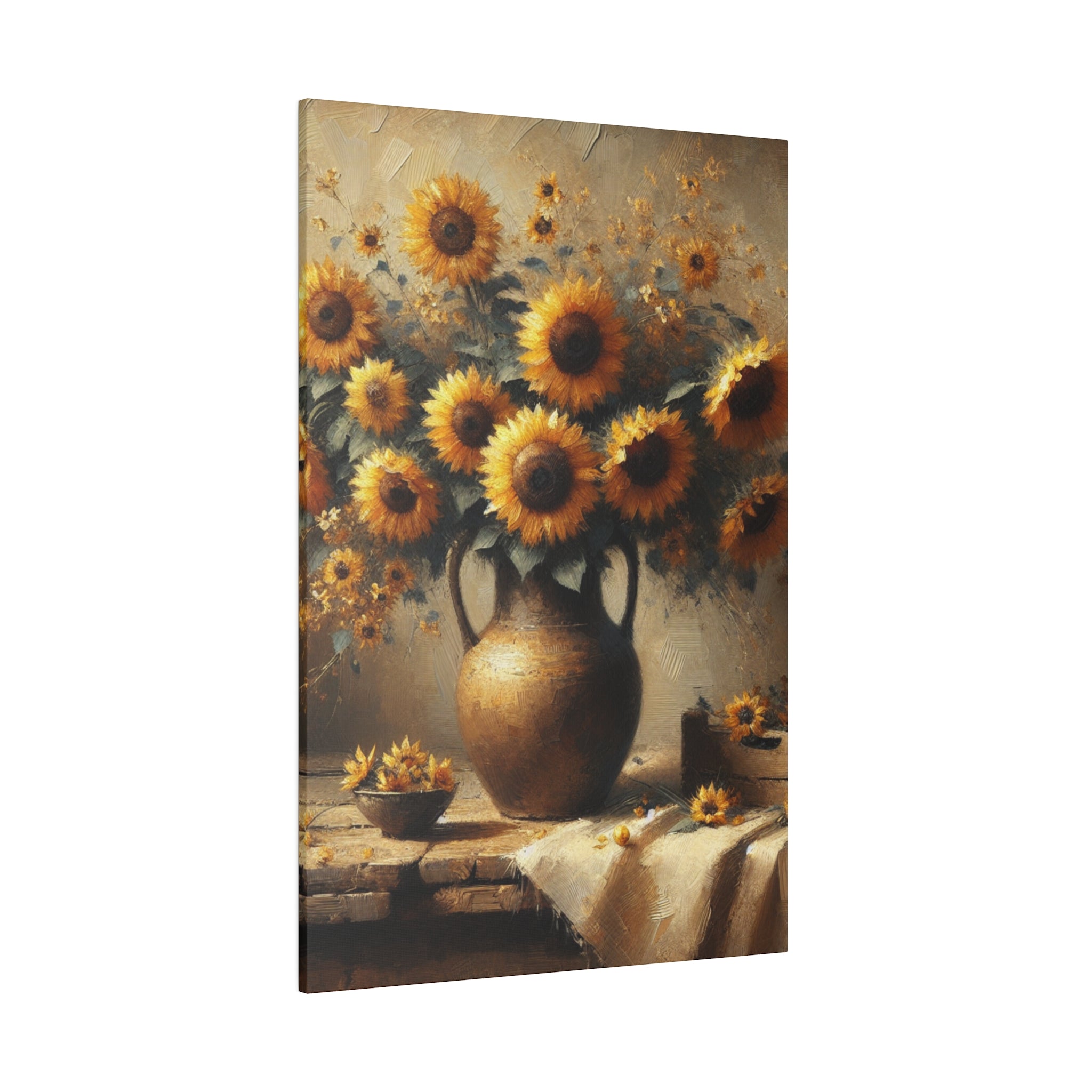 Blossom Memoirs Flowers In Vase Sunflower Painting Canvas