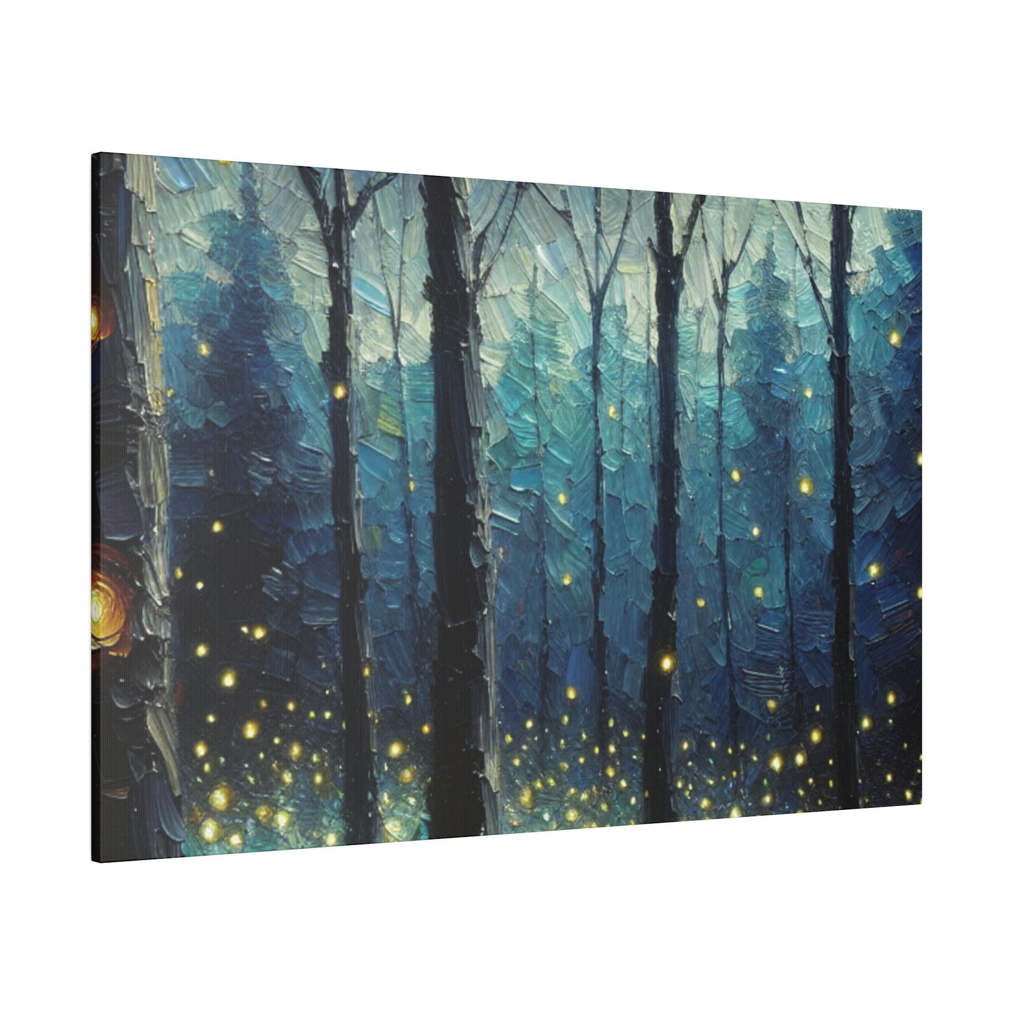 Luminary Glade Firefly Forest Painting Canvas