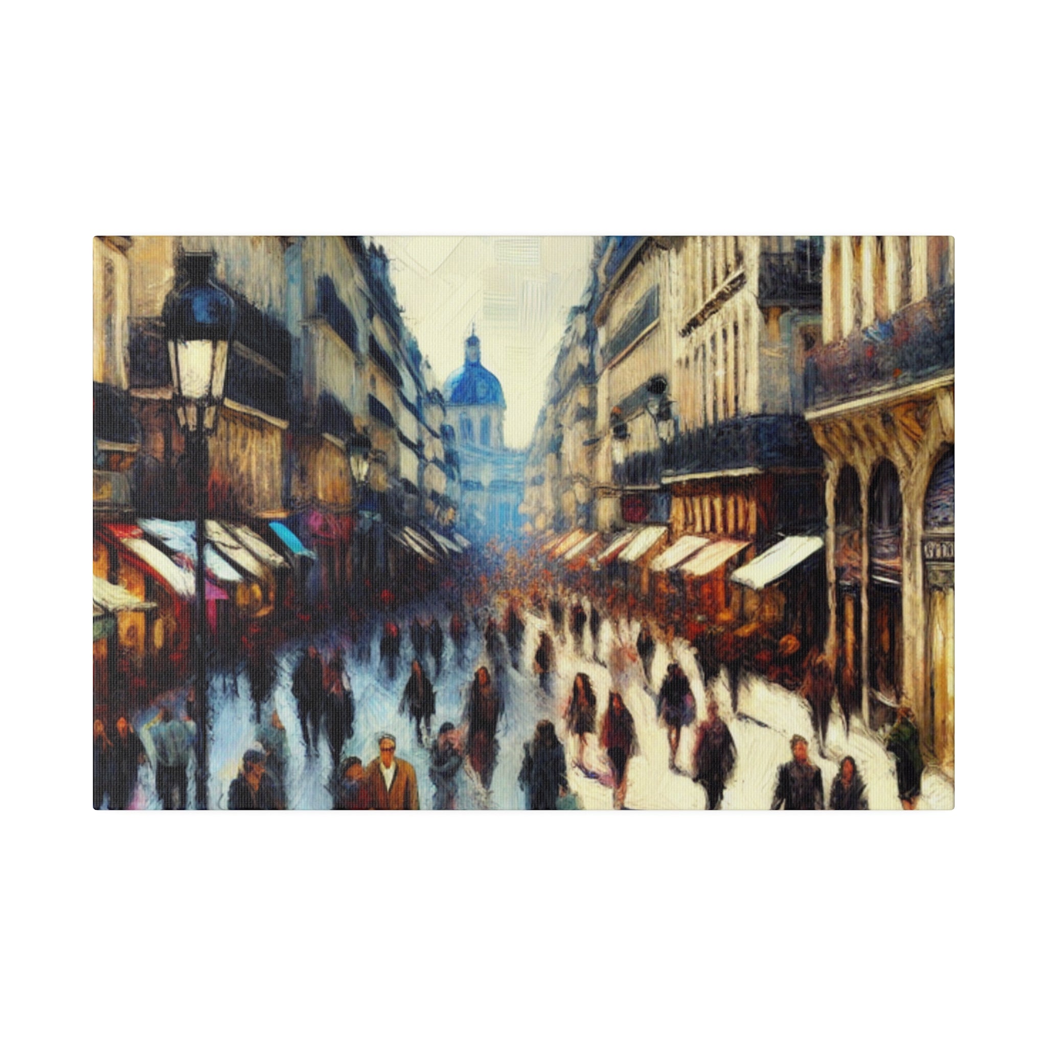 Monet's Urban Symphony French Street Painting Canvas