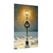 Winter Night Christmas Lamp Canvas