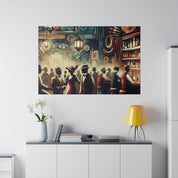 Velvet Jazz Secrets Retro Speakeasy Bar Art Canvas