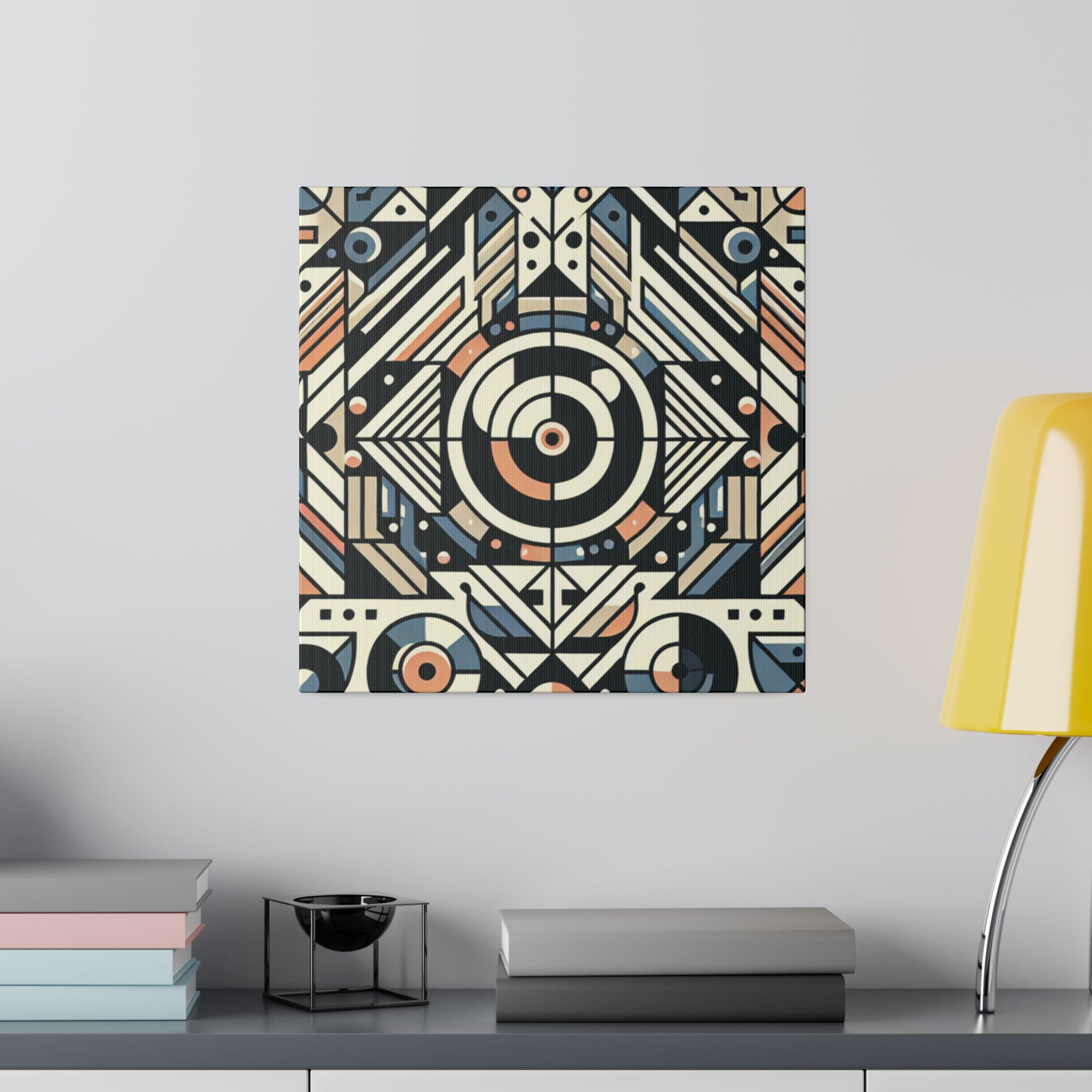 Kaleidoscopic Geometry Symphony of Shapes Geometric Painting Canvas