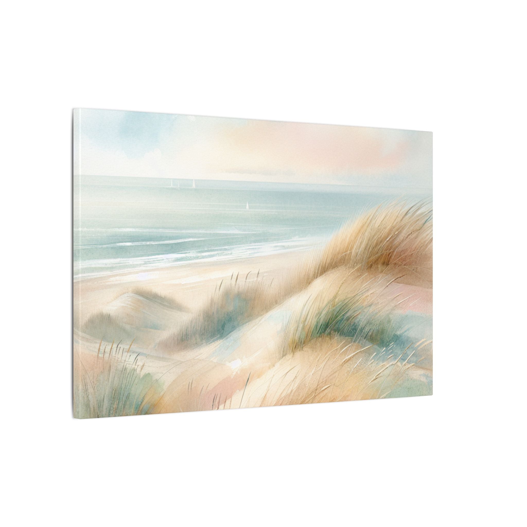 Coastal Sand Dune Watercolor Canvas