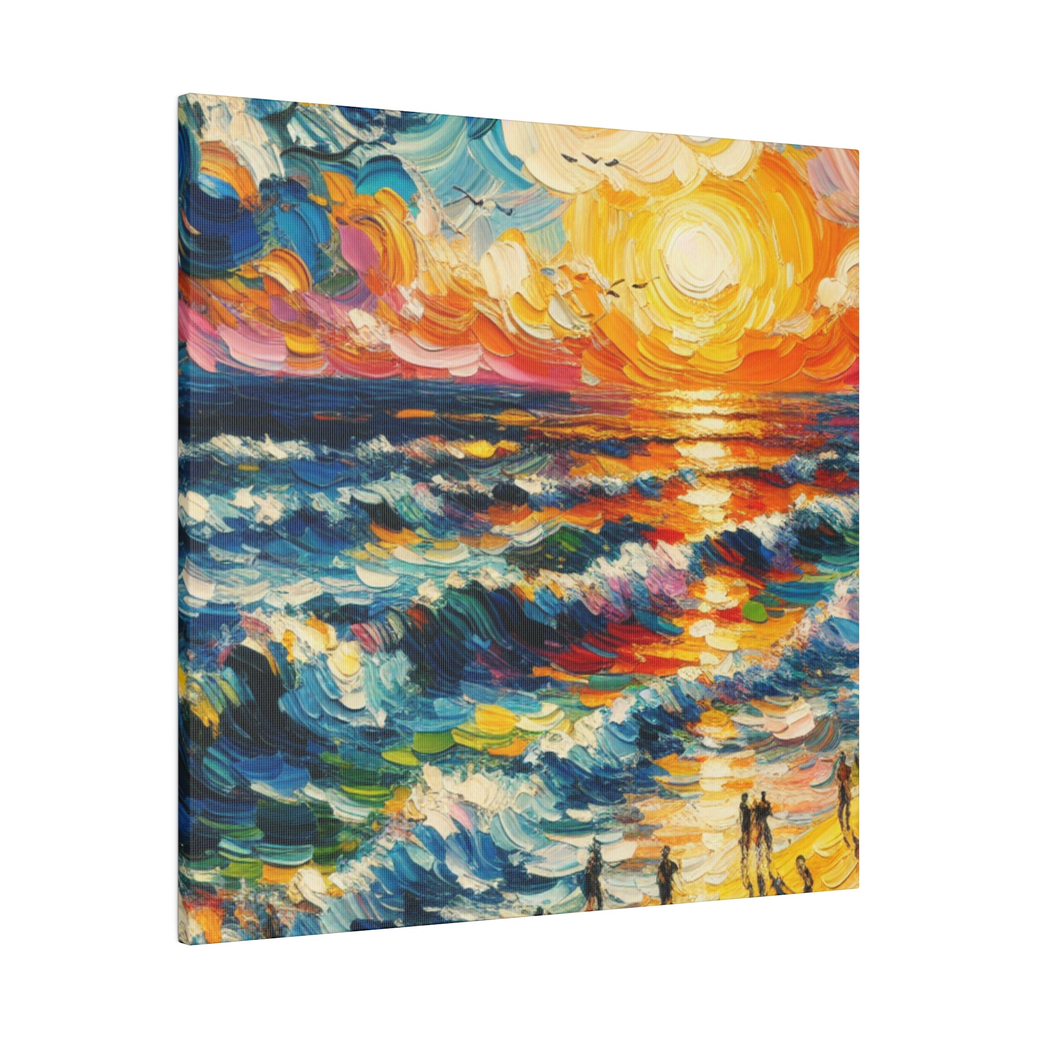 Vibrant Expressionist Seascape Beach Artwork Beach Painting Canvas