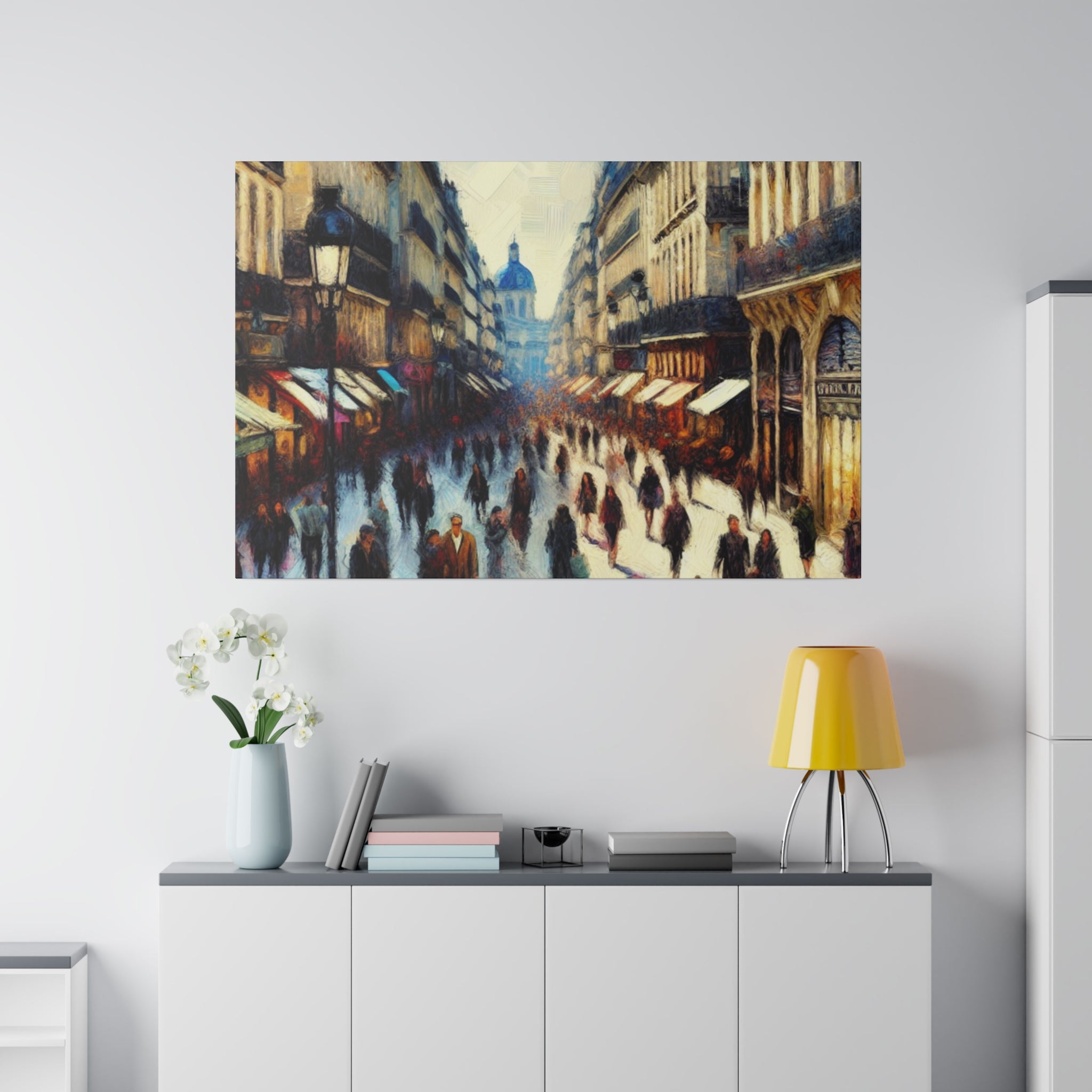 Monet's Urban Symphony French Street Painting Canvas