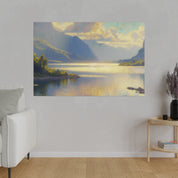 Serene Lake Mirage Lake Painting Canvas