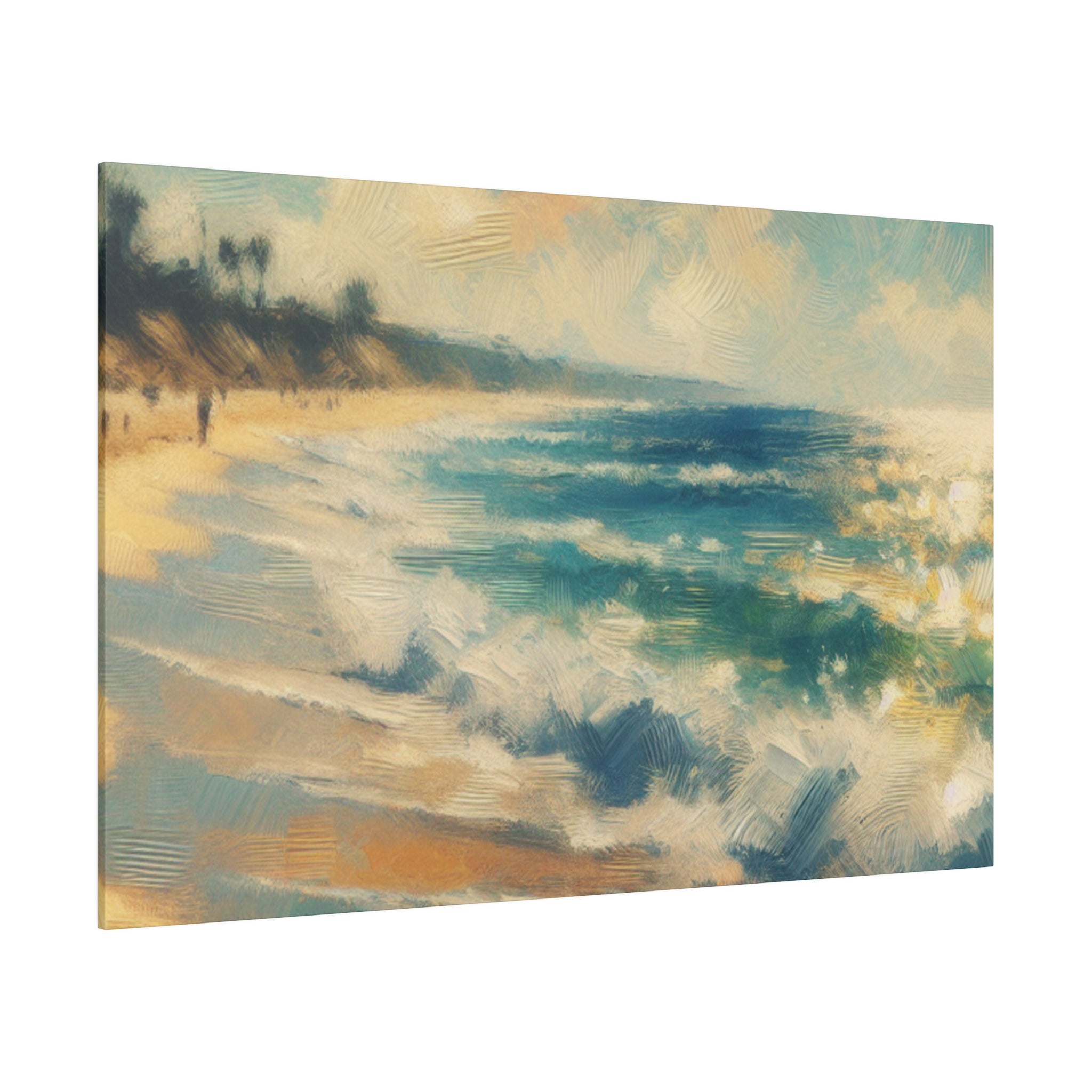 Tranquil Beachscape Beach Painting Canvas