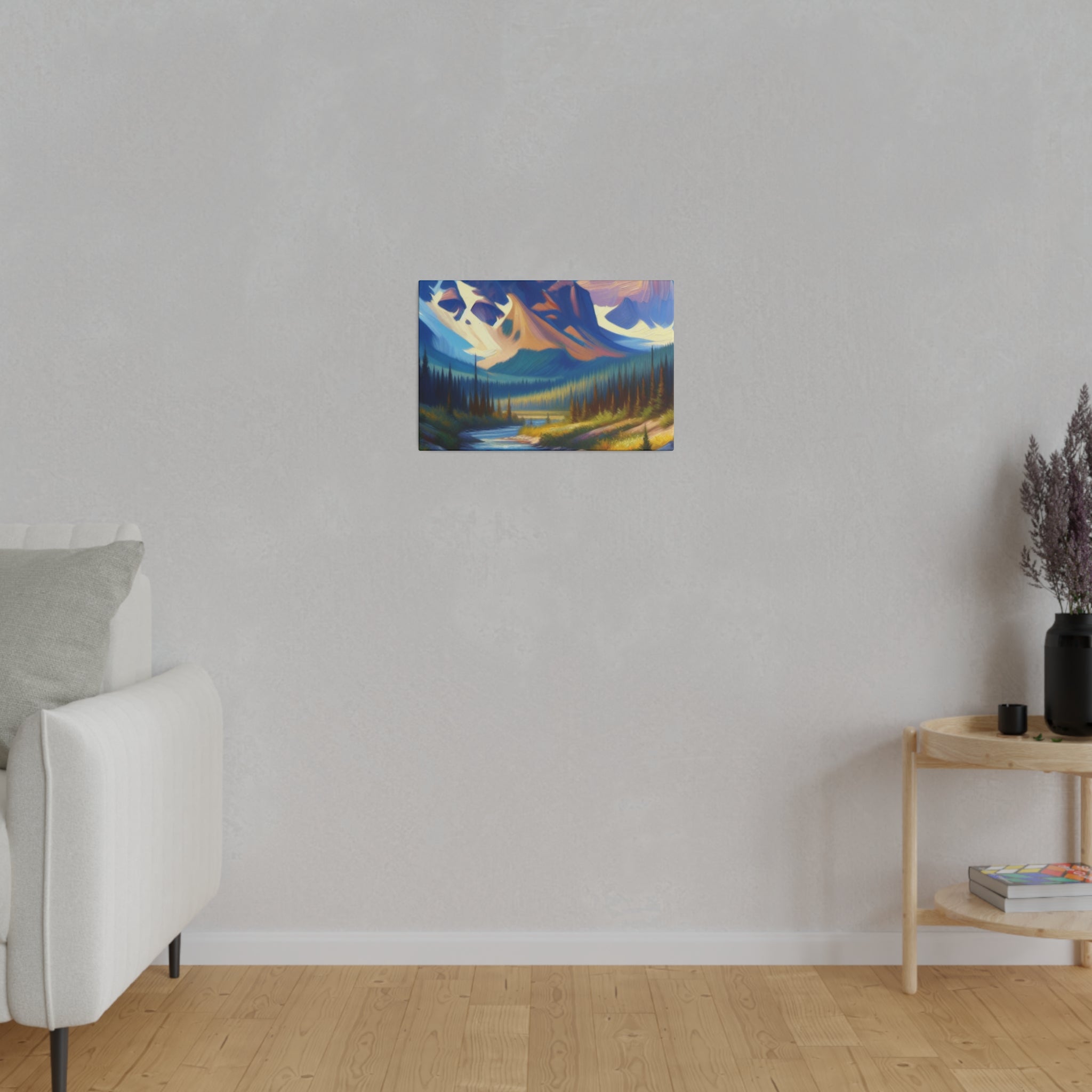 Serene Brilliance Mountain Landscape Painting Canvas