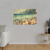 Serene Coastal View Beach Painting Canvas