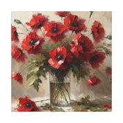 Rustic Red Poppies Canvas