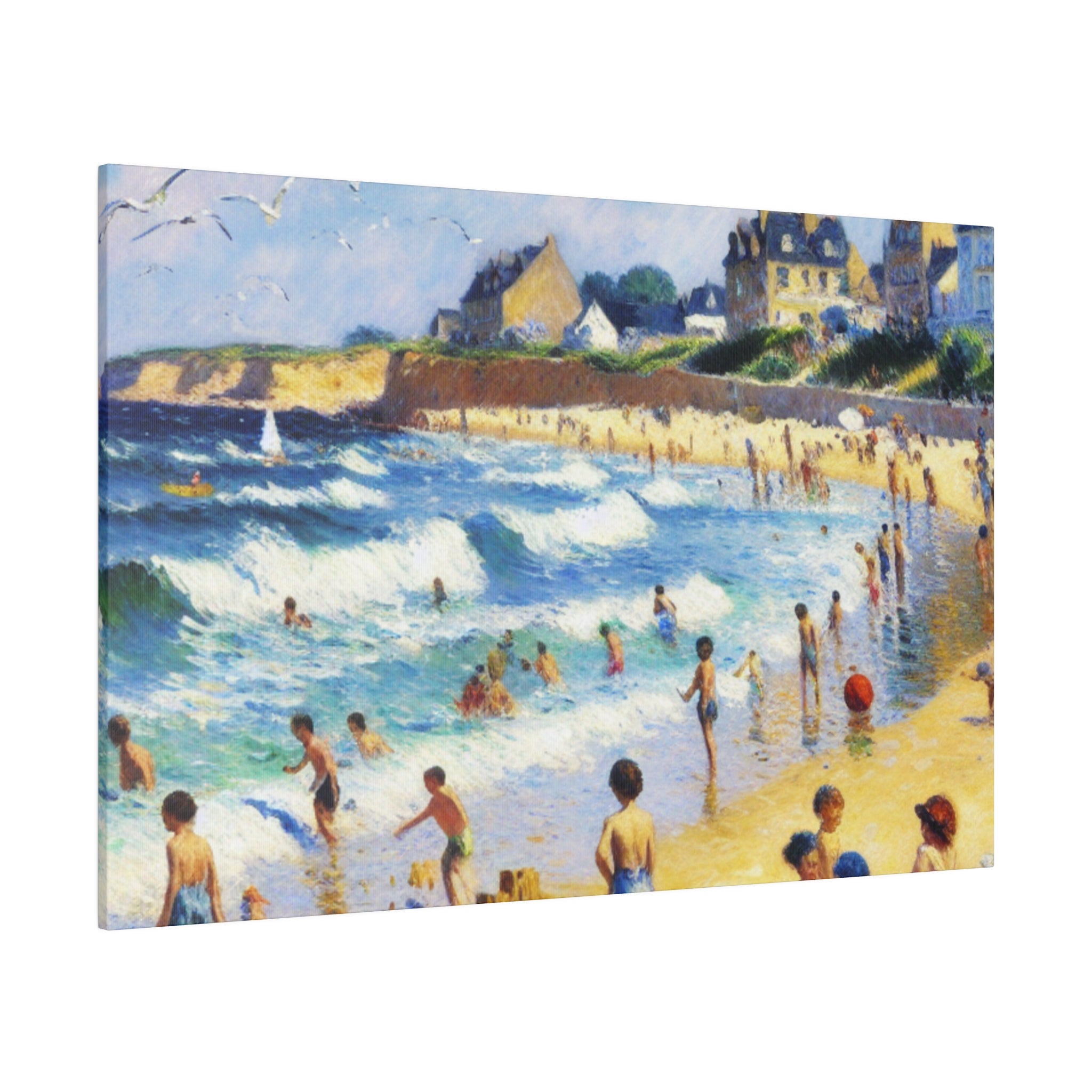 Seaside Serenity Coastal Decor Beach Painting Canvas