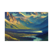 Whispering Peaks Impressionist Mountain Scape Mountain Landscape Painting Canvas