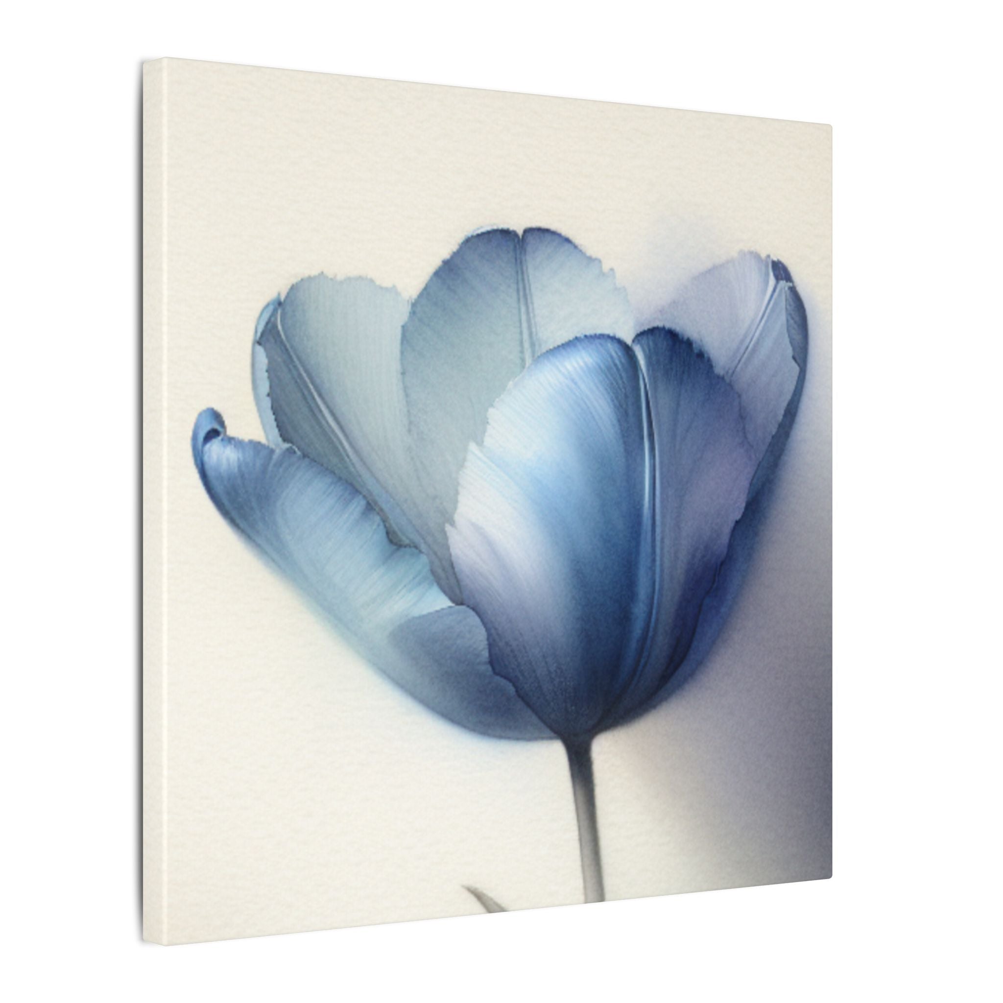 Blue Tulip Watercolor Canvas