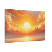 Dawn's Vibrant Embrace Impressionist Sunrise Painting Canvas