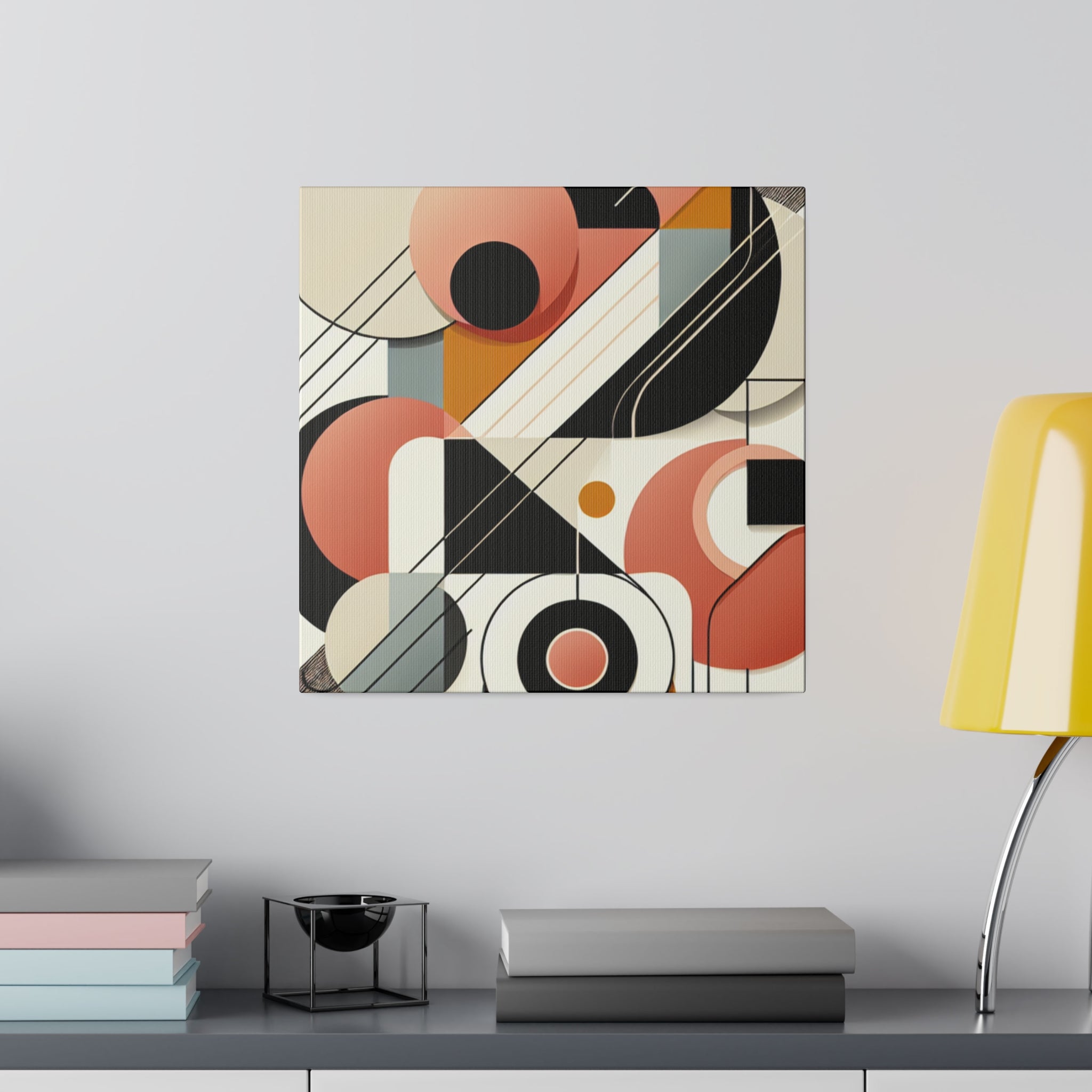 Vivid Geometry A Symphony of Shapes Geometric Painting Canvas