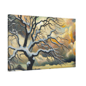 Frosted Ages An Expressionist Journey Winter Painting Canvas