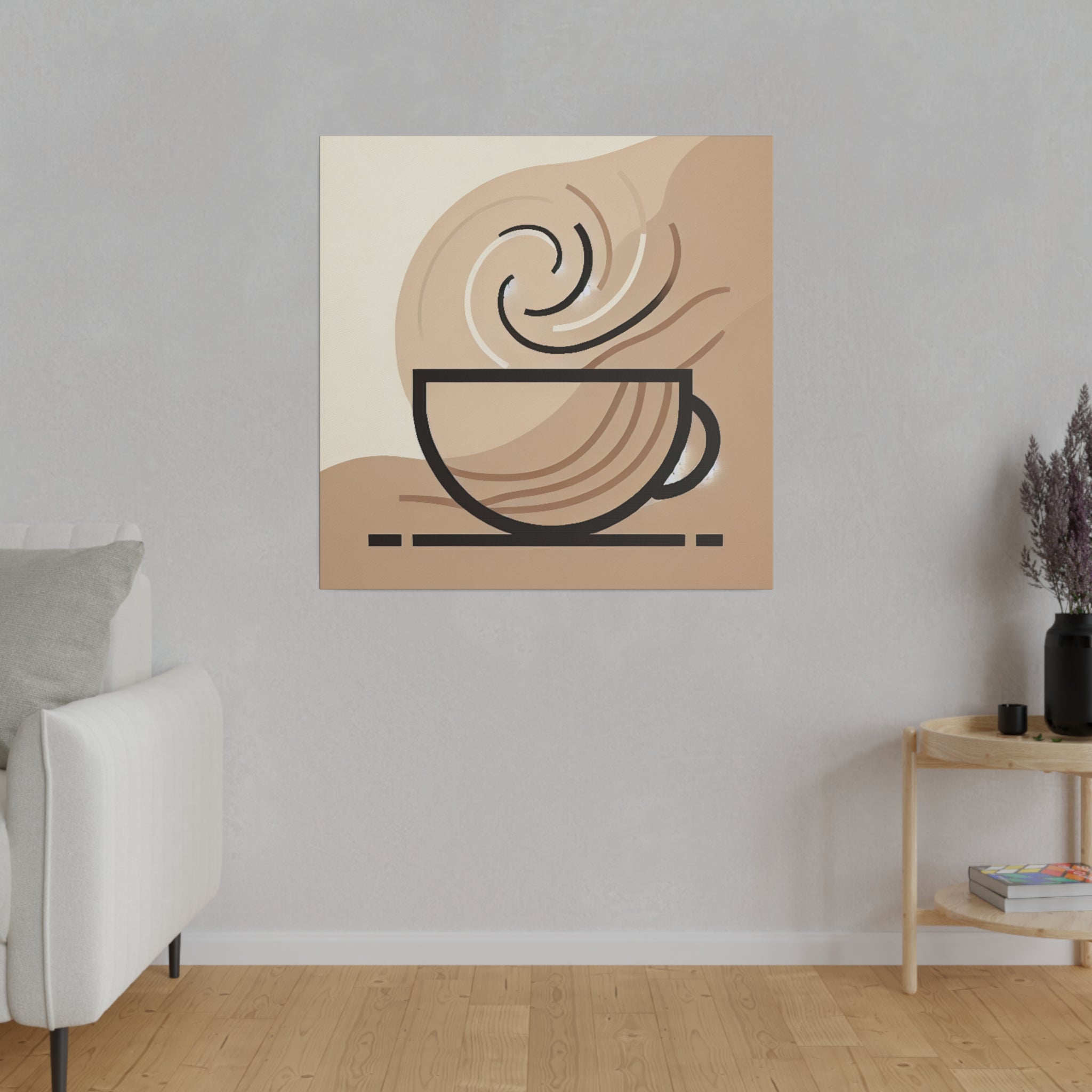 Simplicity Brewed A Piece of Coffee Wall Art Canvas