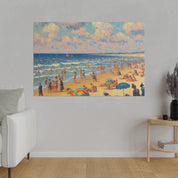 Sunday Beach Day Coastal Decor Beach Painting Canvas