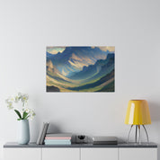 Whispering Valley Reverie Mountain Landscape Painting Canvas