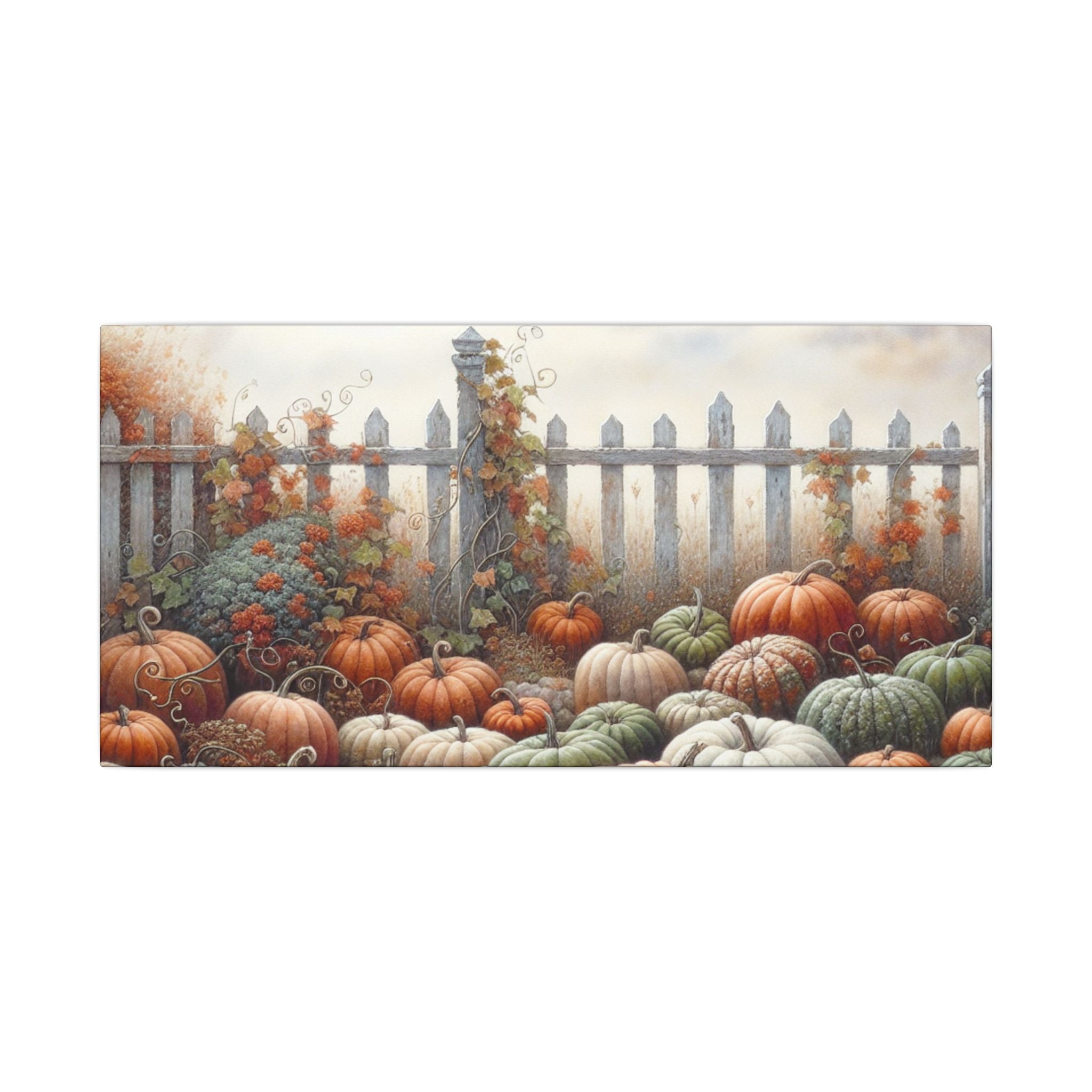 Pumpkin Garden in Autumn Light Canvas