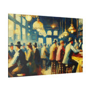 American Pub 1950s Retro Bar Art Canvas