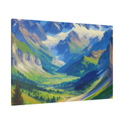 Majestic Valley Mountain Landscape Painting Canvas