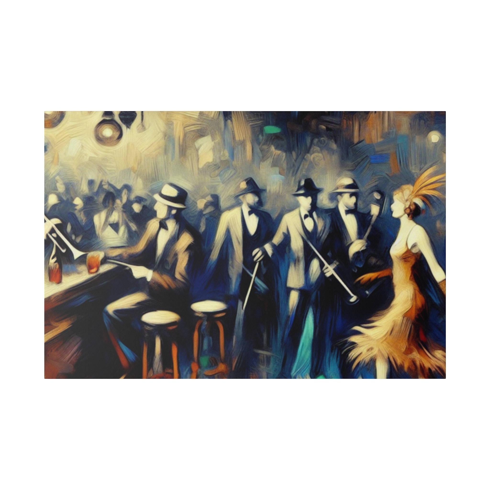 20s Roar Retro Speakeasy Bar Art Canvas