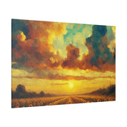 Country Serenity Floral Wall Art Sunflower Painting Canvas