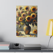 Blossom Nostalgia Flowers In Vase Sunflower Painting Canvas