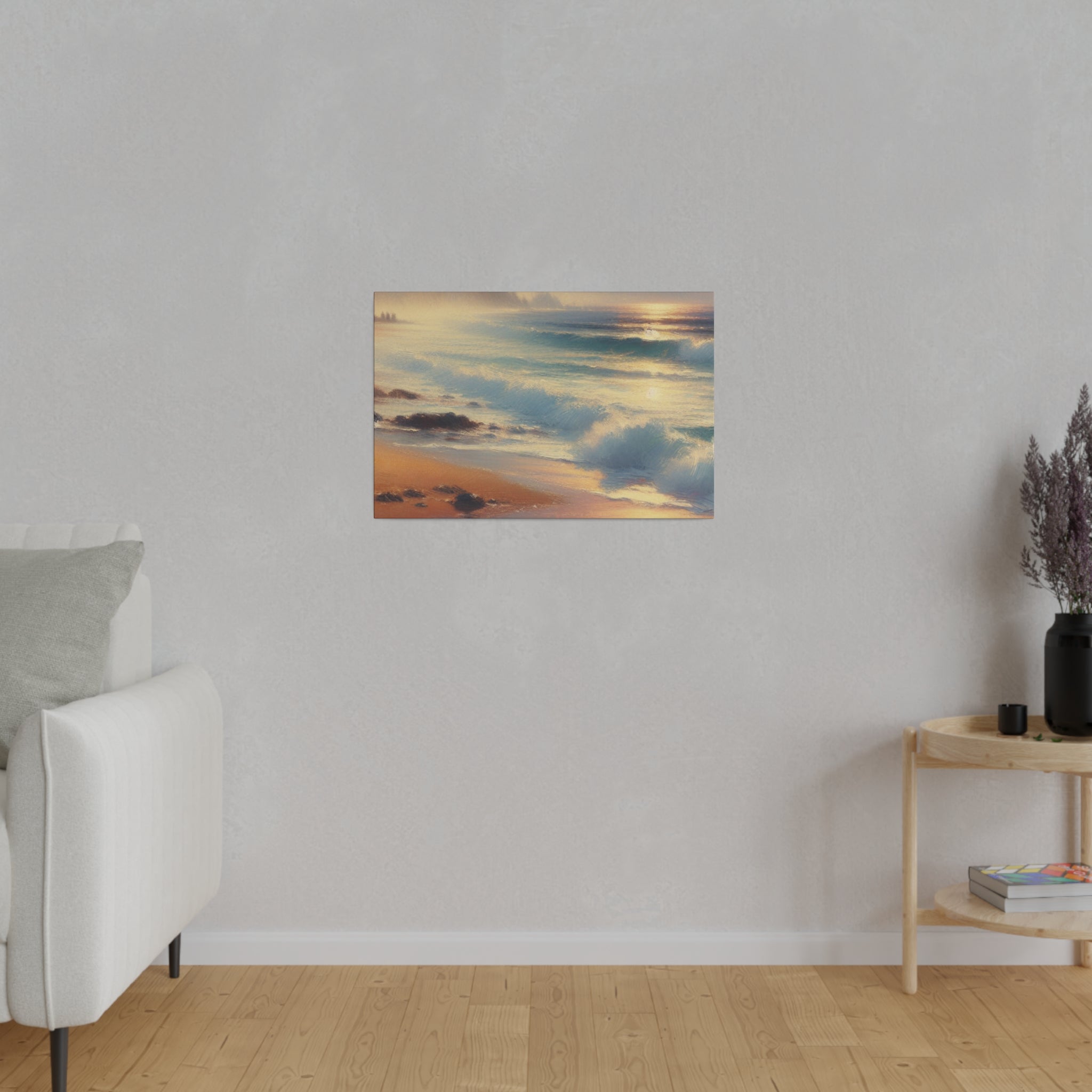 Seaside Symphony Tonalism Beach Painting Canvas