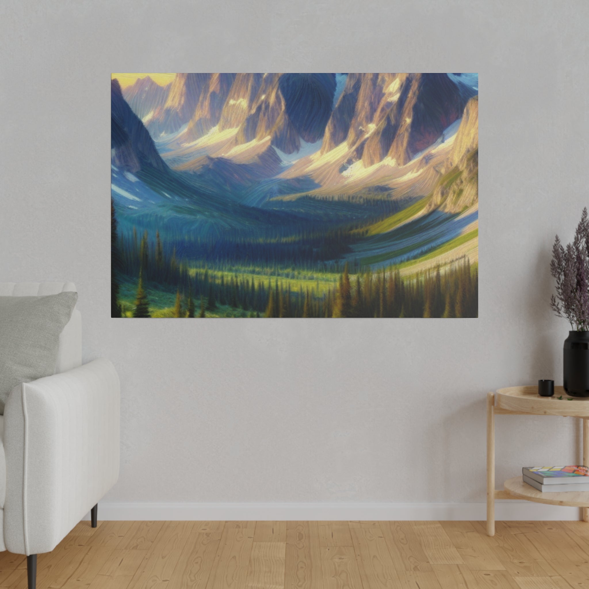 Mystic Mountain Symphony Mountain Landscape Painting Canvas