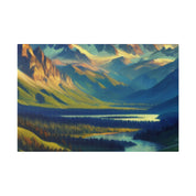 Whispering Peaks Impressionist Mountain Scape Mountain Landscape Painting Canvas