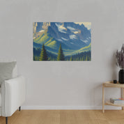 Vista Serenity Peak Mountain Landscape Painting Canvas