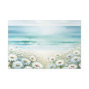 Coastal Daisy Horizon Canvas