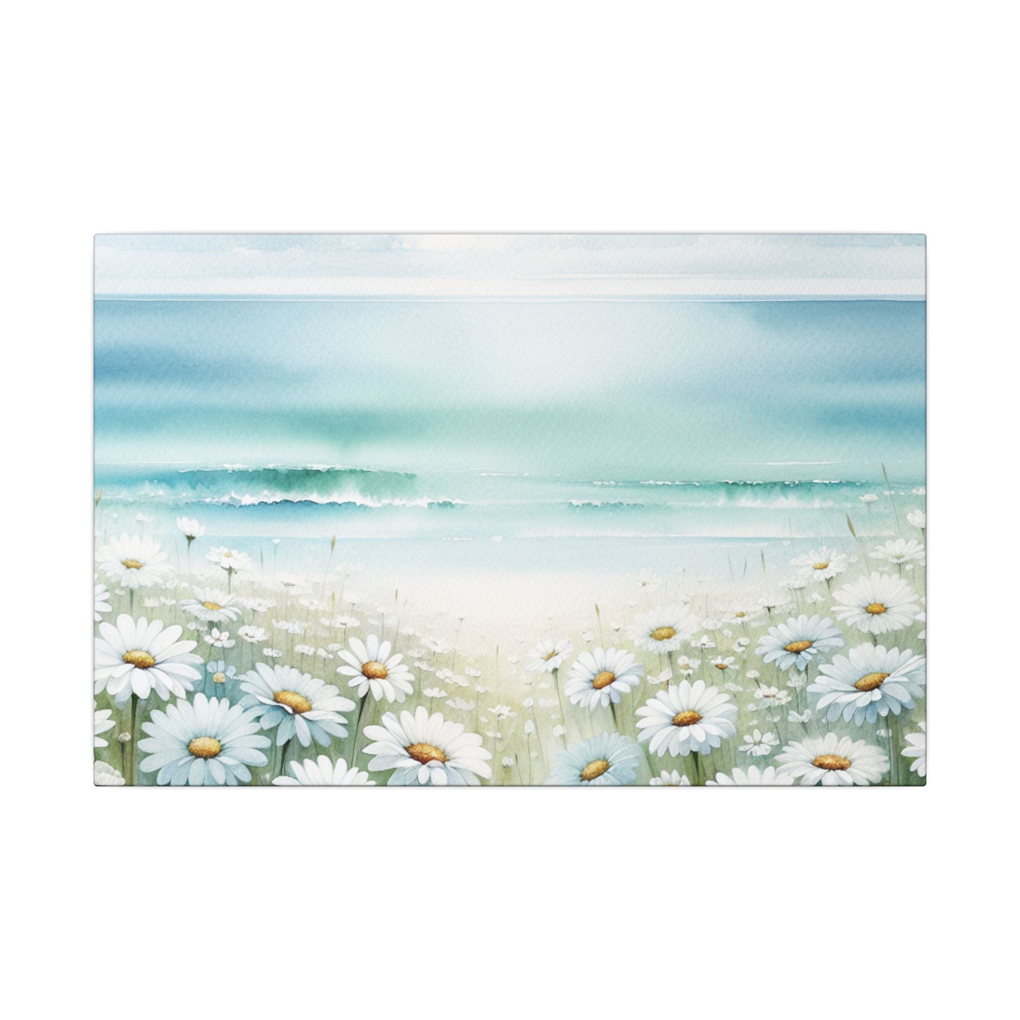 Coastal Daisy Horizon Canvas