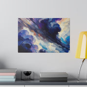 Stormy Azure Mastery Landscape Painting Canvas