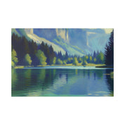 Tranquil Lake Serenity Lake Painting Canvas