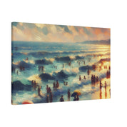 Seaside Tranquillity Beach Landscape Painting Canvas